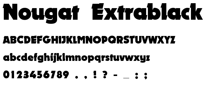 Nougat ExtraBlack font